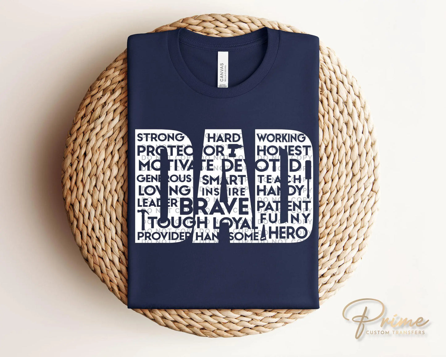 Father's Day DTF Transfer, Ready to Press, T-shirt Transfer, Heat Transfer, Direct to Film, Gift for Dad, Words of Affirmations, Word Art