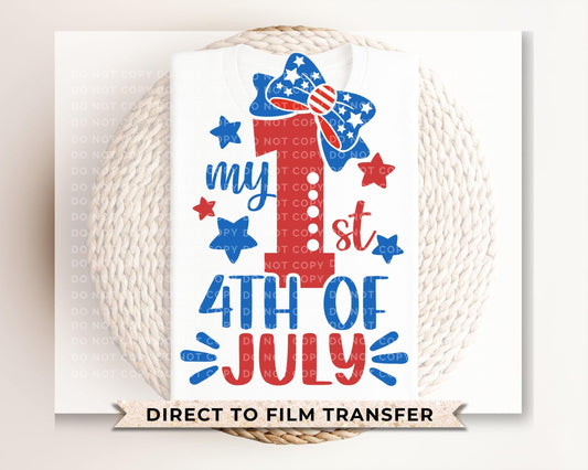 4th of July DTF Transfers, Ready to Press, T-shirt Transfers, Heat Transfer, Direct to Film, Memorial Day, American Boy, First 4th of July