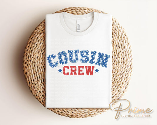 4th of July DTF Transfers, Ready to Press, T-shirt Transfers, Heat Transfer, Direct to Film, Memorial Day, Matching Shirts, Cousin Crew