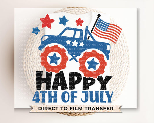 4th of July DTF Transfers, Ready to Press, T-shirt Transfers, Heat Transfer, Direct to Film, Memorial Day, American Boy, Patriotic Tractor