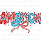 4th of July DTF Transfer, Memorial Day DTF, Independence Day, Ready to Press, T-shirt Transfer, Direct to Film, America Coquette