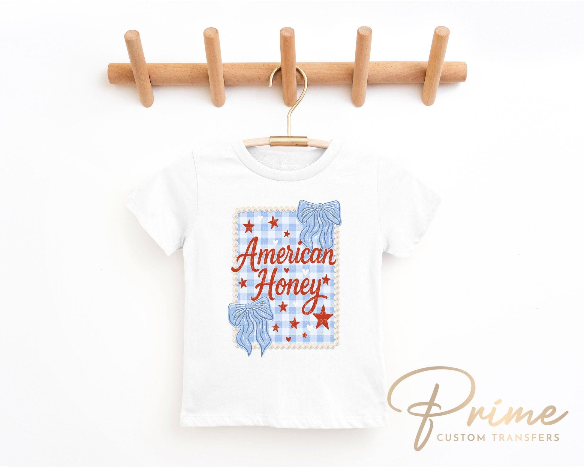 4th of July DTF Transfer, Ready to Press, T-shirt Transfers, Sublimation, Direct to Film, Ribbon, Bows, Coquette Faux Lace, American Honey