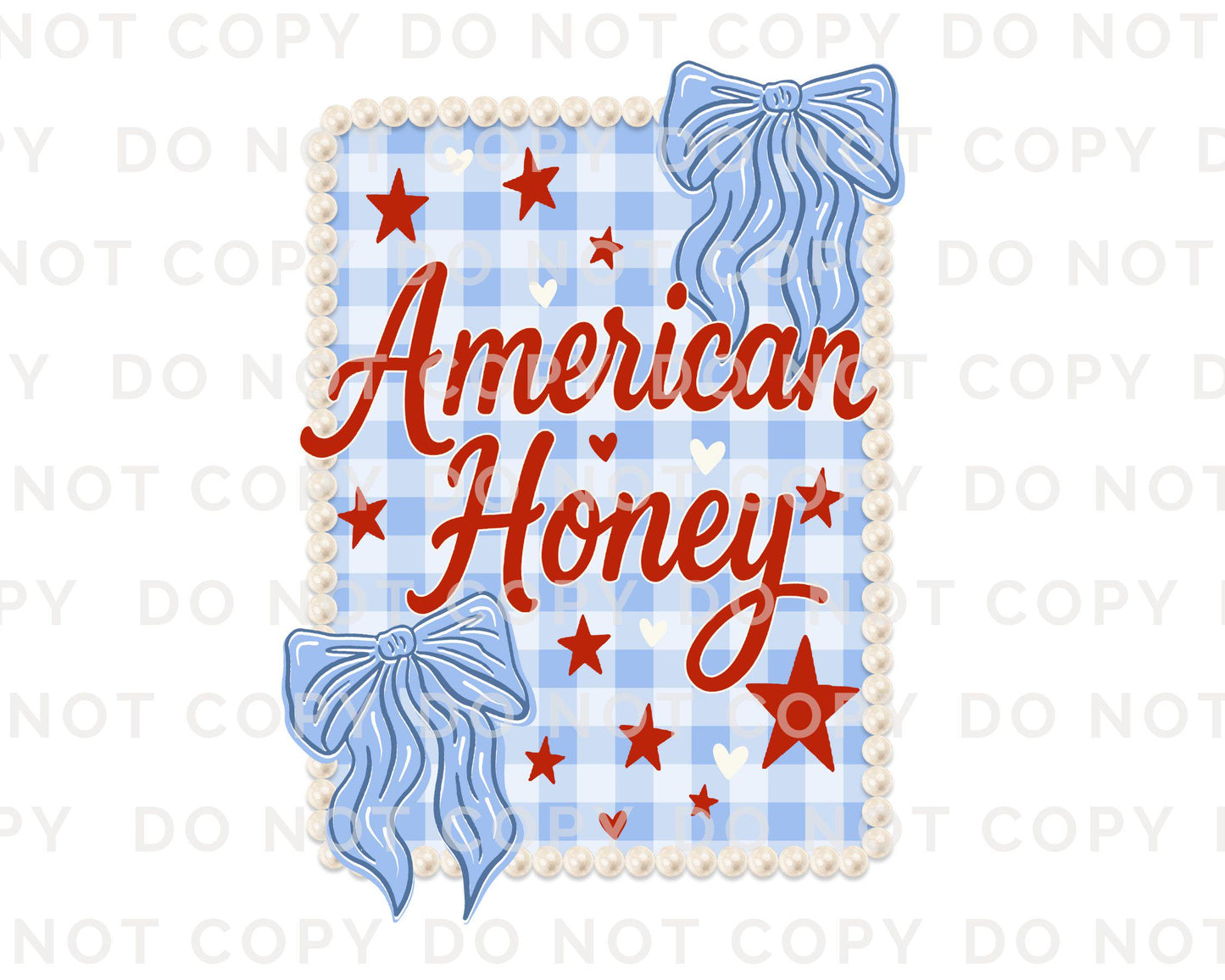 4th of July DTF Transfer, Ready to Press, T-shirt Transfers, Sublimation, Direct to Film, Ribbon, Bows, Coquette Faux Lace, American Honey