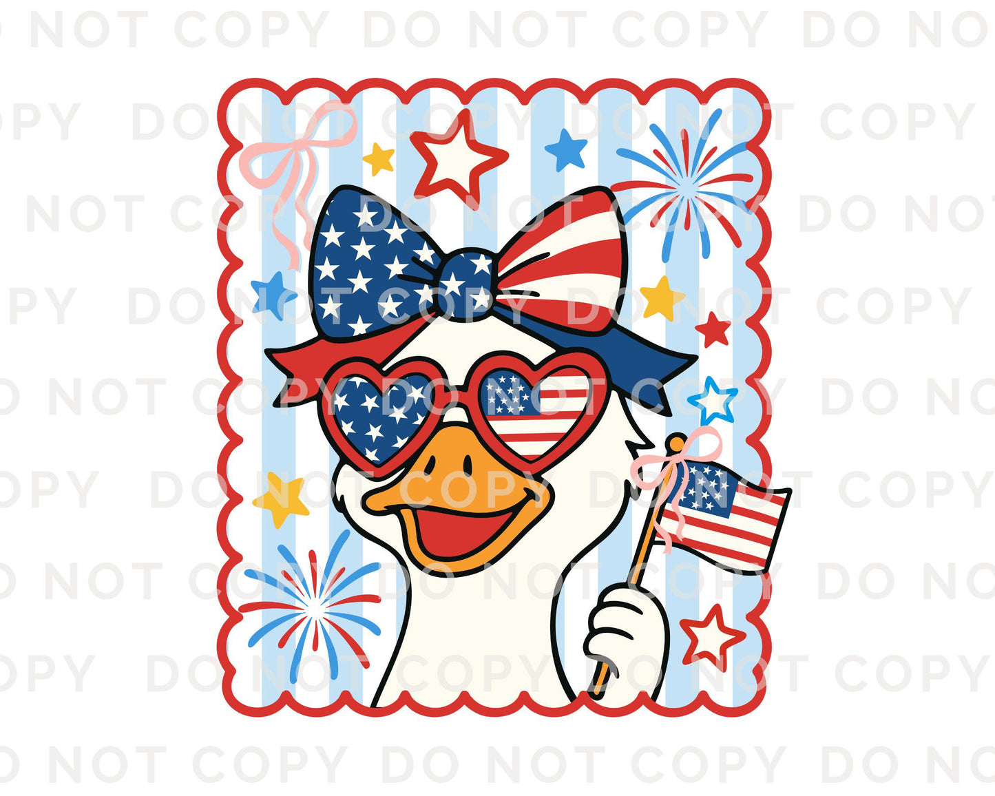 4th of July DTF Transfer, Ready to Press, Sublimation Transfer, Heat Transfer, Direct to Film, Patriotic Shirt, Independence Day, Mama Goose