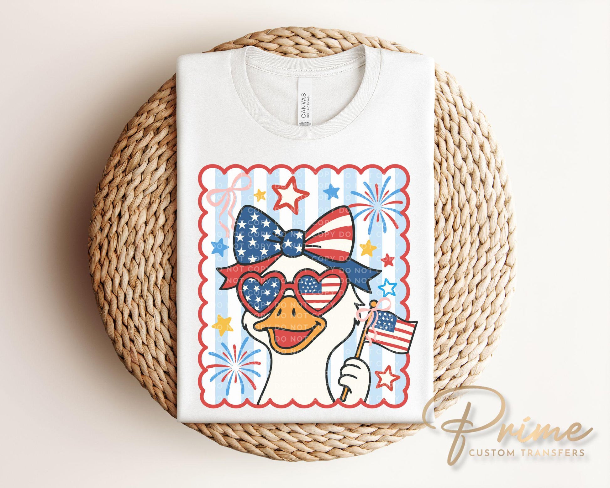 4th of July DTF Transfer, Ready to Press, Sublimation Transfer, Heat Transfer, Direct to Film, Patriotic Shirt, Independence Day, Mama Goose
