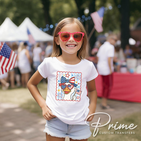 4th of July DTF Transfer, Ready to Press, Sublimation Transfer, Heat Transfer, Direct to Film, Patriotic Shirt, Independence Day, Mama Goose