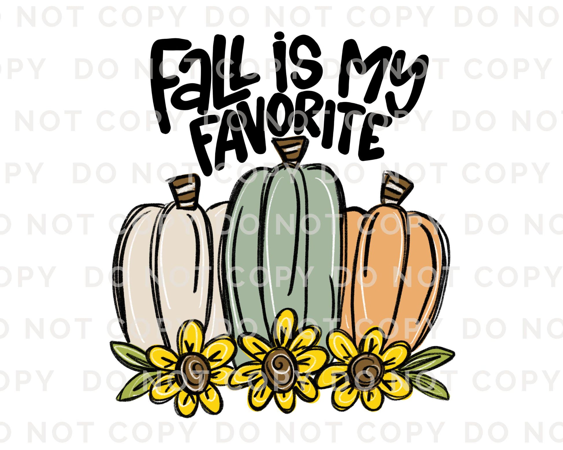 Fall DTF Transfer, Ready to Press, Sublimation Transfer, Heat Transfer, Direct to Film, Autumn, Doodle, Pumpkin Patch, Sunflowers, Colorful
