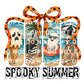 Summerween DTF Transfers, Ready to Press, T-shirt Transfers, Heat Transfer, Direct to Film, Beach, Fall, Autumn, Halloween, Skeleton, Ghost