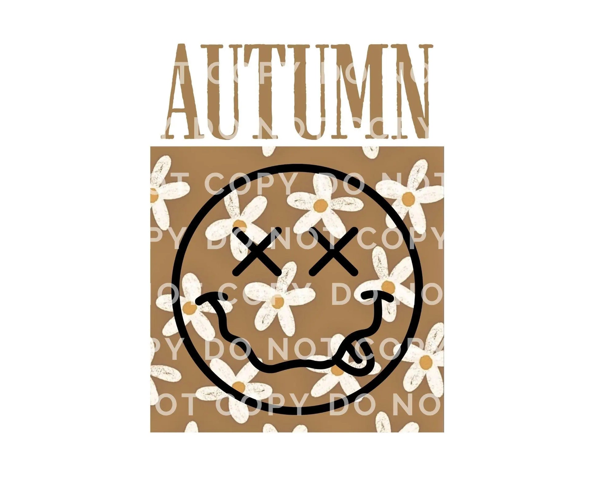 Autumn Smiley DTF Transfers, Ready to Press, T-shirt Transfers, Heat Transfer, Direct to Film, Fall, Trendy, Halloween, Flowers, Daisies