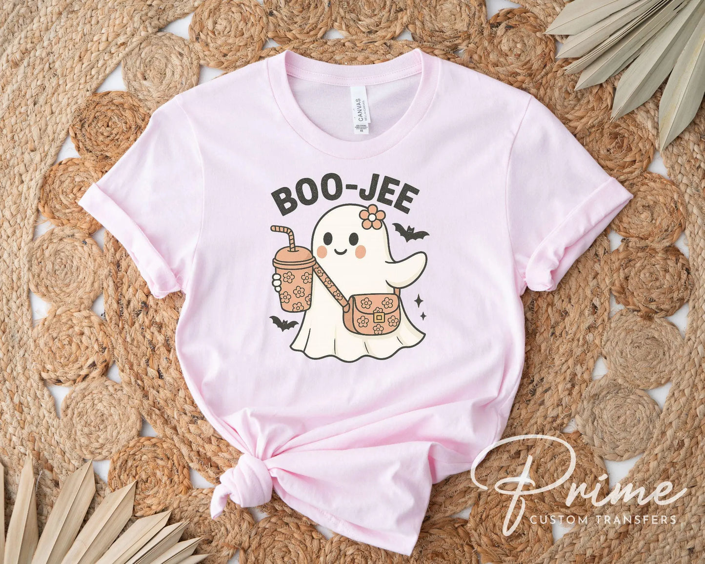 Boo-Jee Halloween Ghost DTF Transfers, Ready to Press, T-shirt Transfers, Heat Transfer, Sublimation Transfers, Direct to Film, Fall