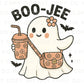 Boo-Jee Halloween Ghost DTF Transfers, Ready to Press, T-shirt Transfers, Heat Transfer, Sublimation Transfers, Direct to Film, Fall