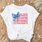 4th of July DTF Transfer, Ready to Press, T-shirt Transfer, Heat Transfer, Direct to Film, Sublimation, Memorial Day Star, American Flag Bow