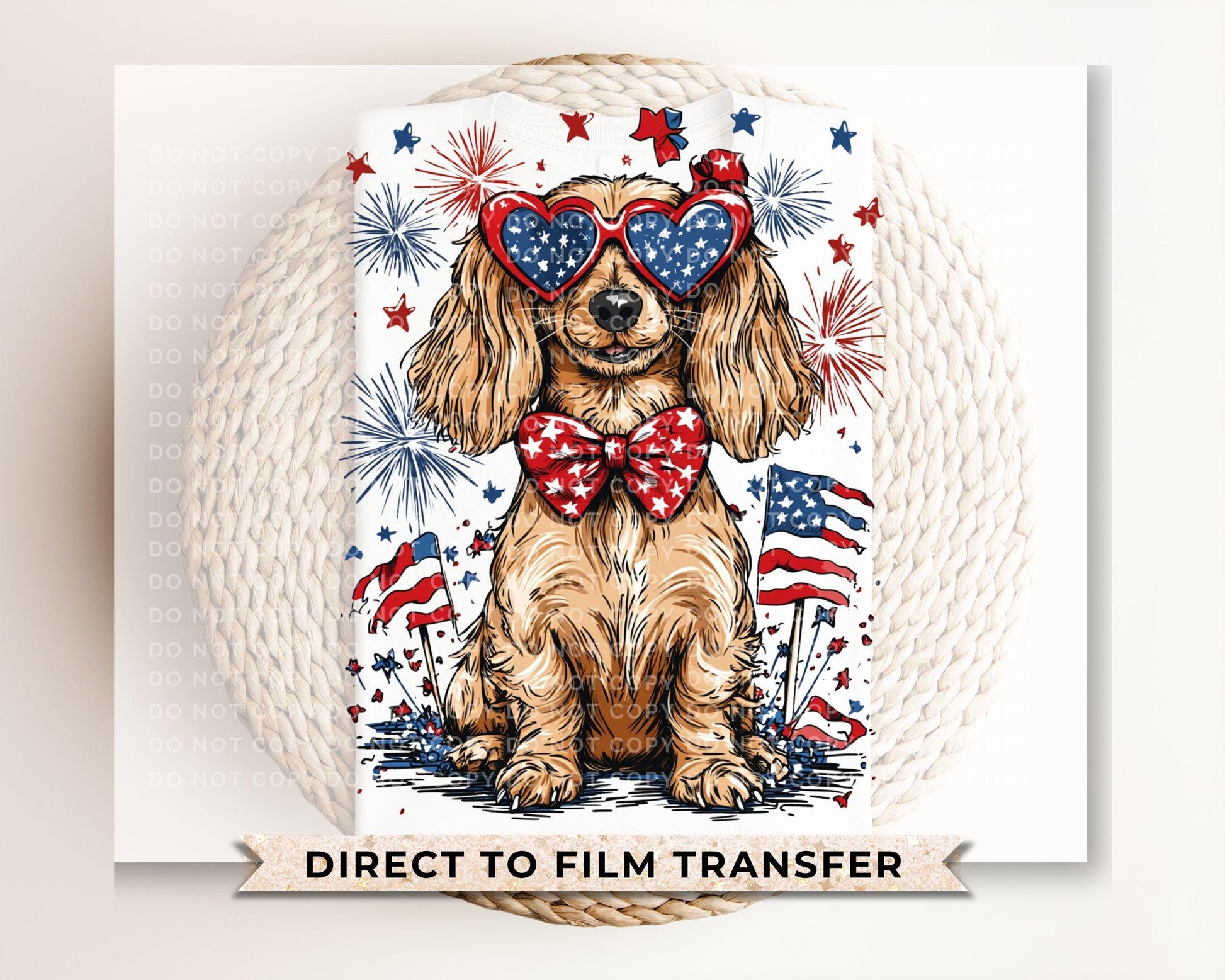 4th of July DTF Transfers, Ready to Press, Sublimation T-shirt Transfers, Heat Transfer, Direct to Film, Memorial Day, USA, Dog Mom