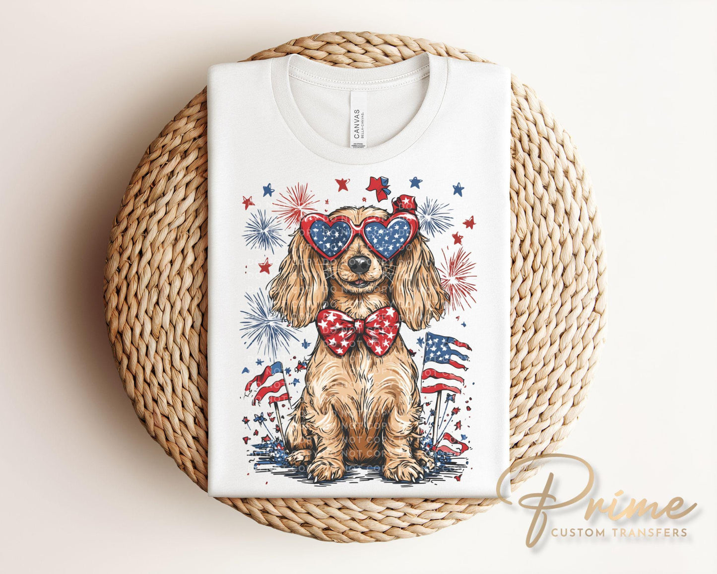 4th of July DTF Transfers, Ready to Press, Sublimation T-shirt Transfers, Heat Transfer, Direct to Film, Memorial Day, USA, Dog Mom