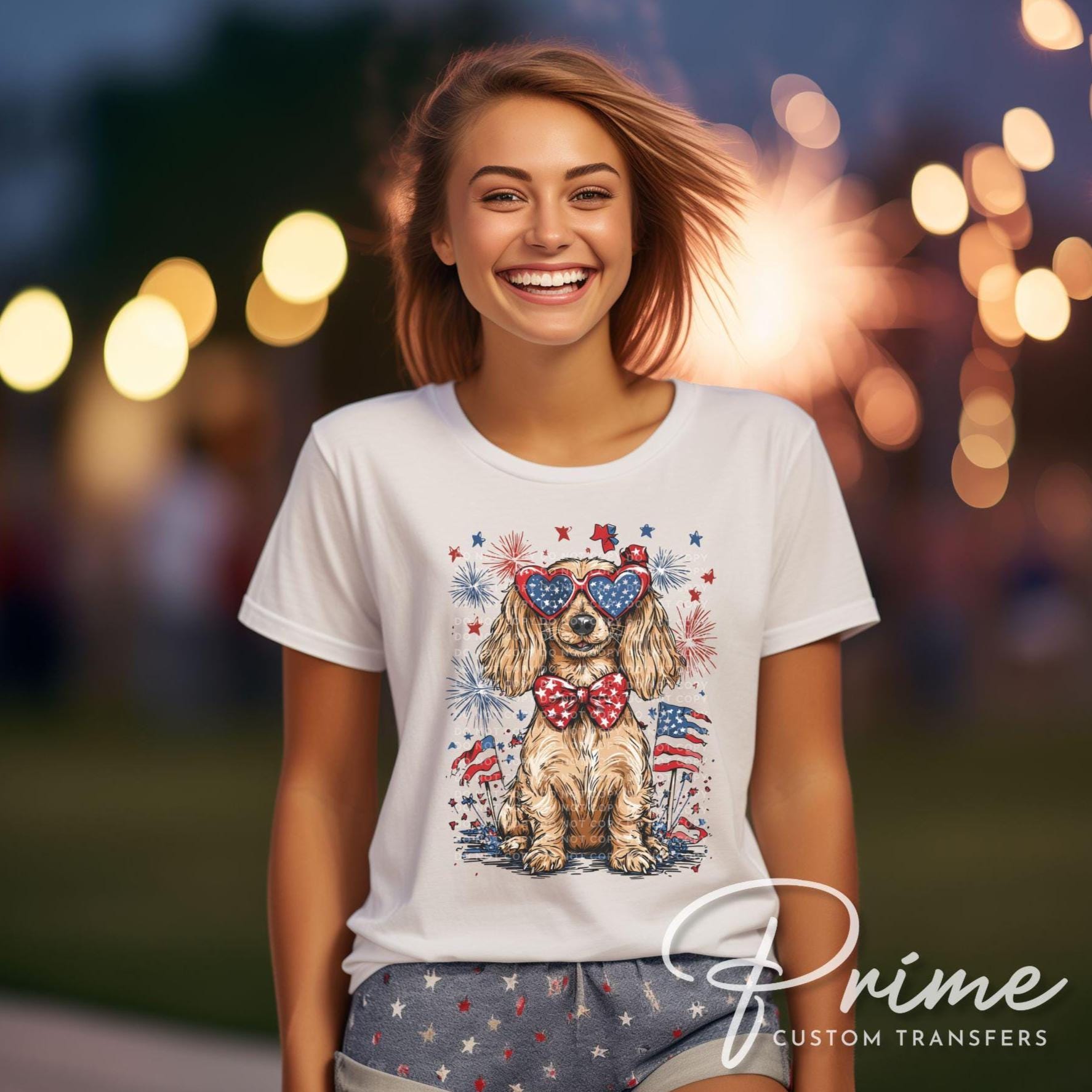 4th of July DTF Transfers, Ready to Press, Sublimation T-shirt Transfers, Heat Transfer, Direct to Film, Memorial Day, USA, Dog Mom