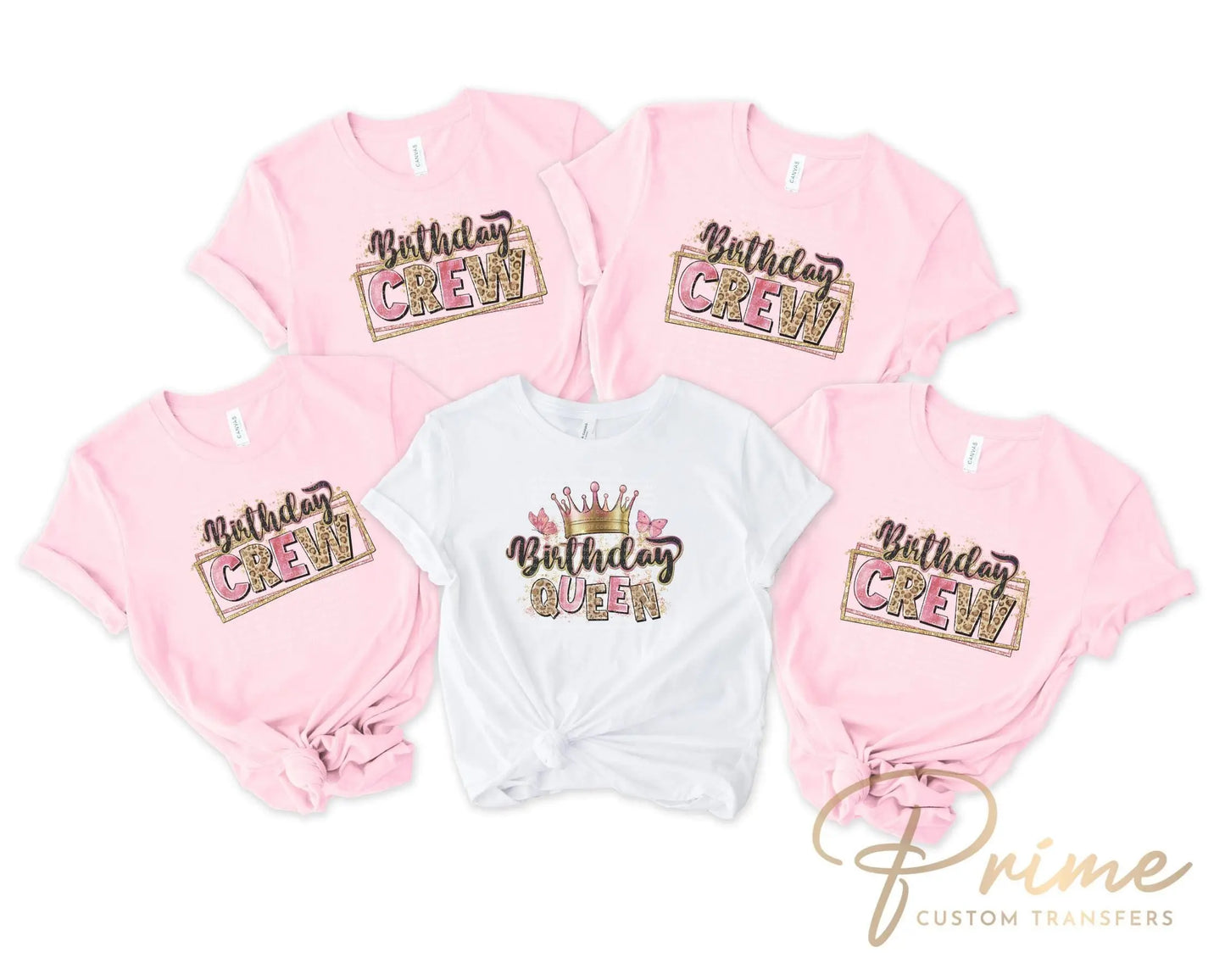 Birthday Crew DTF Transfer, Ready to Press, Sublimation T-shirt Transfers, Sublimation, Direct to Film, Party, Matching Shirts, Girls Trip