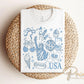 4th of July DTF Transfer, Ready to Press, Sublimation T-shirt Transfer, Direct to Film, Memorial Day, America, Bows, Blue Coquette Collage