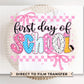First Day of School DTF transfer, Sublimation, Heat Transfer, Ready to Press, Direct to Film, Preschool, Teacher, Coquette, Back To School