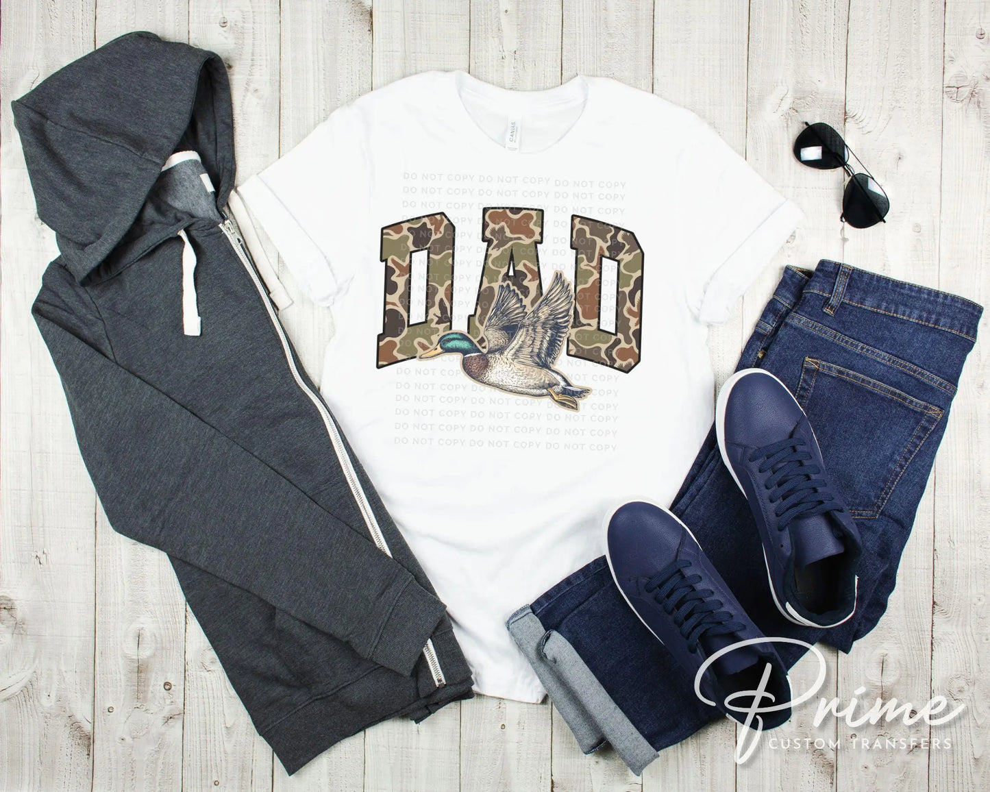 Father's Day DTF Transfer, Ready to Press, T-shirt Transfers, Sublimation, Direct to Film, Gift for Dad, Mallard Duck, Hunting Shirt