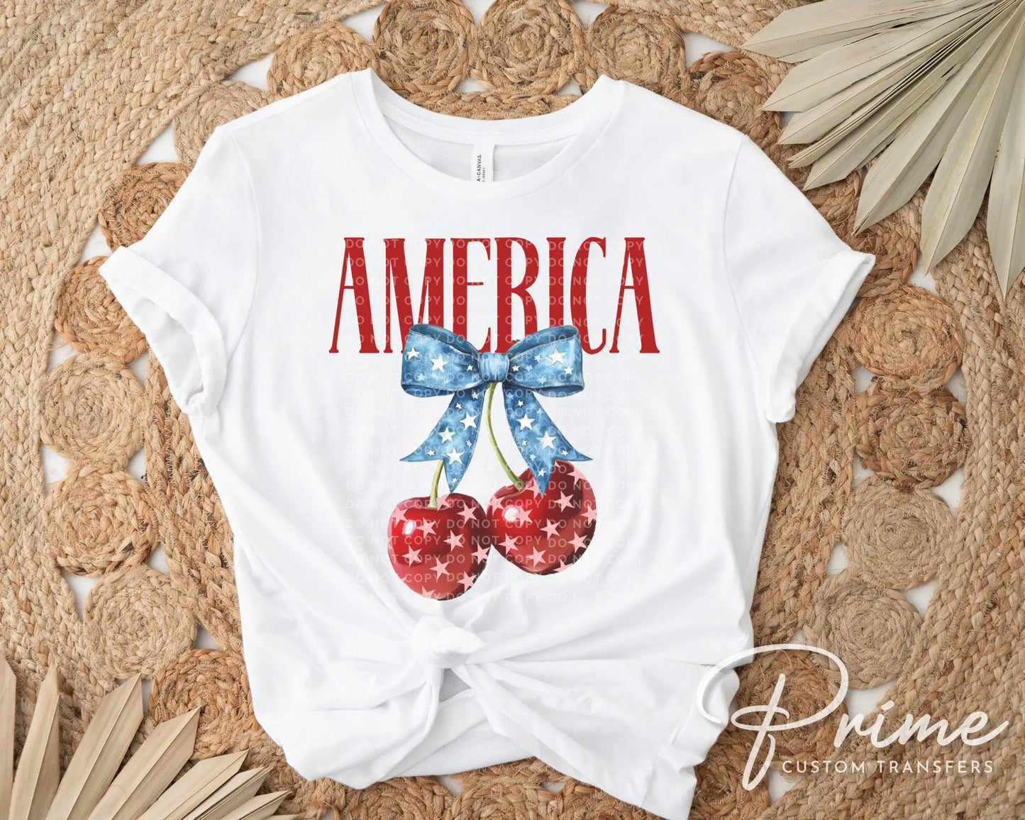 4th of July DTF Transfers, Ready to Press, T-shirt Transfers, Sublimation, Direct to Film, Memorial Day, Coquette Bows, American Cherries