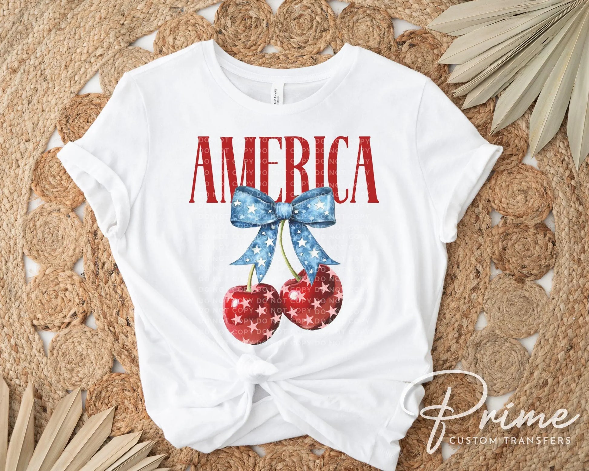 4th of July DTF Transfers, Ready to Press, T-shirt Transfers, Sublimation, Direct to Film, Memorial Day, Coquette Bows, American Cherries