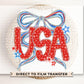4th of July DTF Transfers, Ready to Press, Sublimation T-shirt Transfers, Heat Transfer, Direct to Film, Memorial Day, Bow, Coquette USA