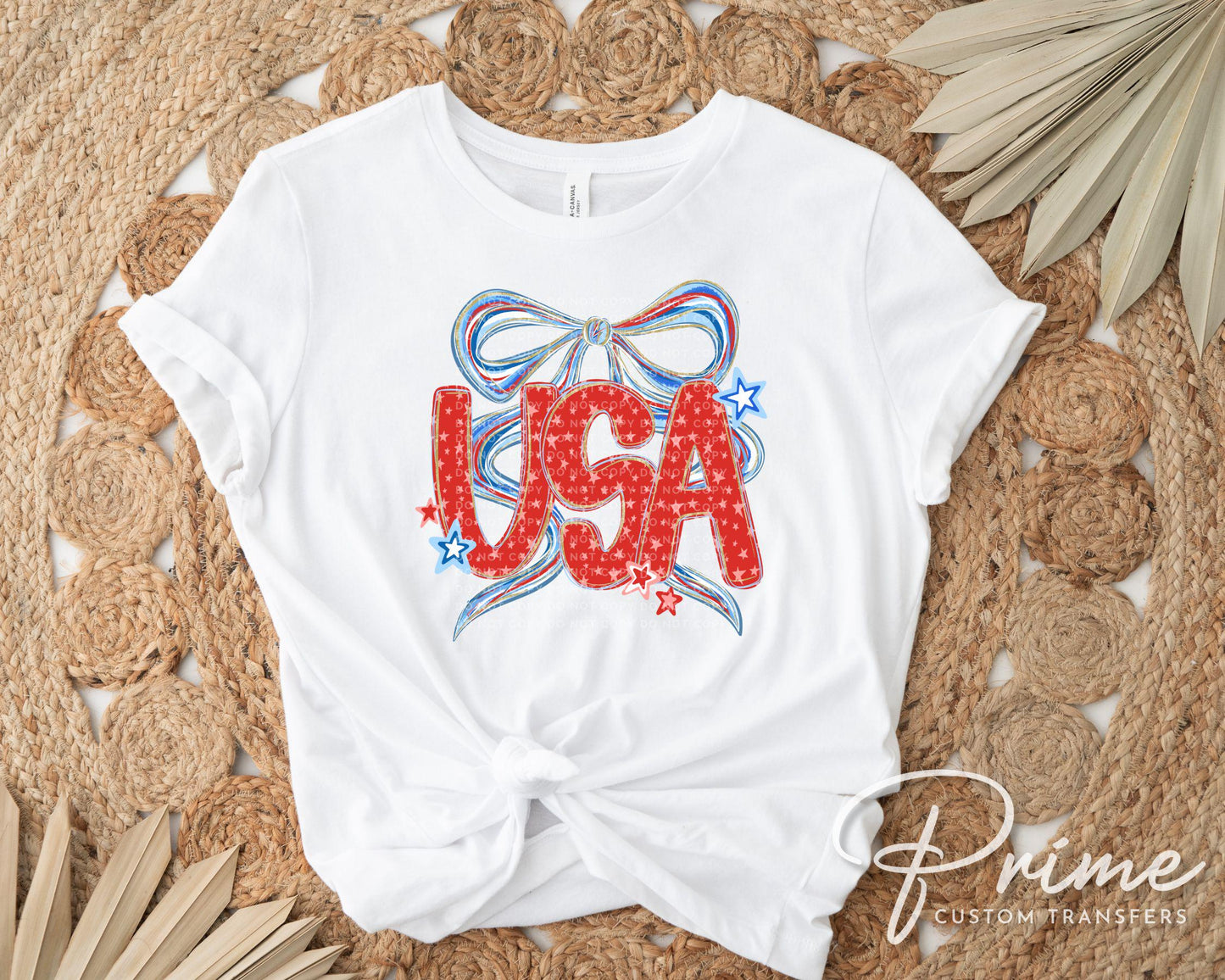 4th of July DTF Transfers, Ready to Press, Sublimation T-shirt Transfers, Heat Transfer, Direct to Film, Memorial Day, Bow, Coquette USA