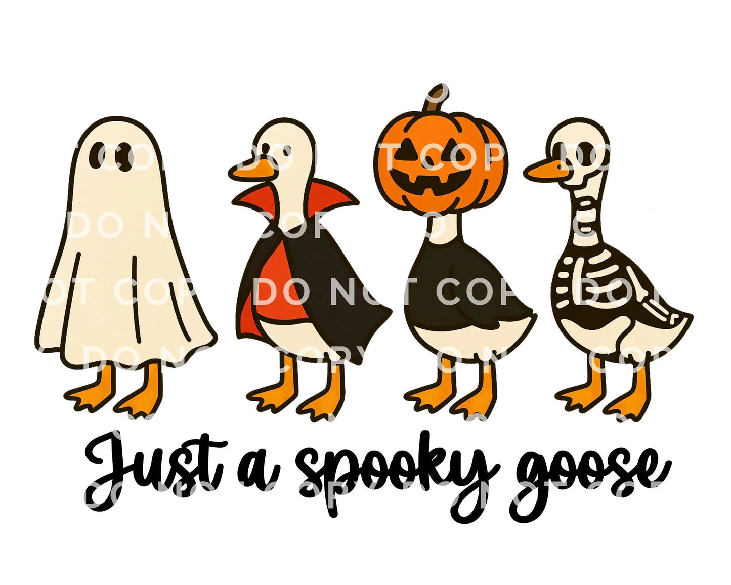 Halloween DTF Transfer, Ready to Press, Sublimation Transfer, Heat Transfer, Direct to Film, Spooky Season, Fall Shirt Transfer, Silly Goose