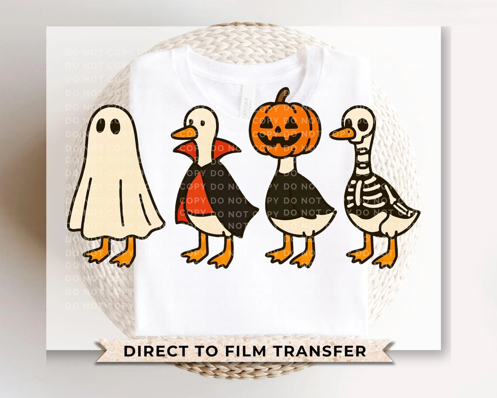 Halloween DTF Transfer, Ready to Press, Sublimation Transfer, Heat Transfer, Direct to Film, Spooky Season, Fall Shirt Transfer, Silly Goose