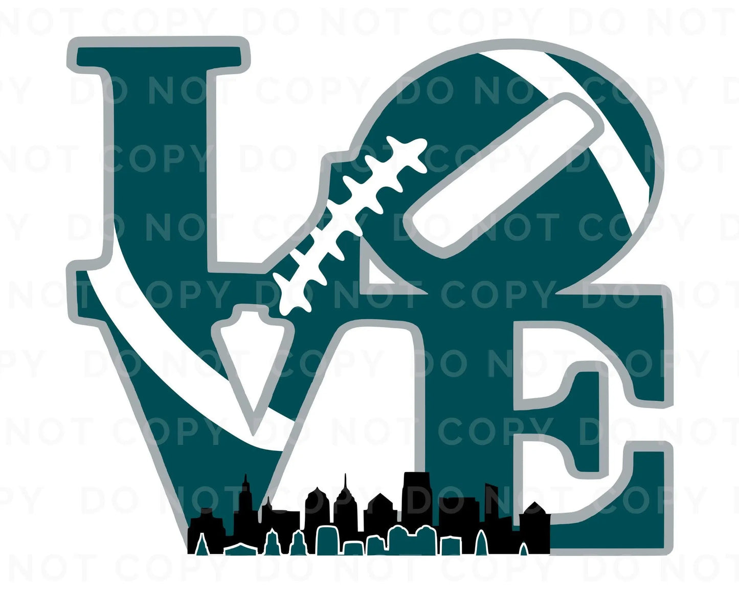 Football DTF Transfer, Ready to Press, T-shirt Transfer, Heat Transfer, Direct to Film, Sports Fan, Philly, Game Day, Philadelphia Football