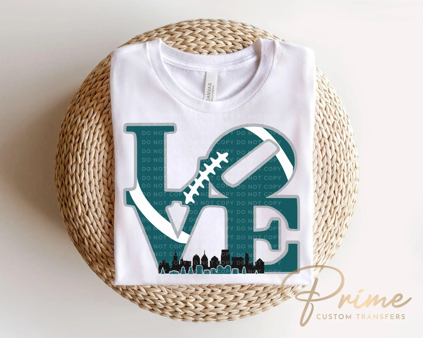Football DTF Transfer, Ready to Press, T-shirt Transfer, Heat Transfer, Direct to Film, Sports Fan, Philly, Game Day, Philadelphia Football