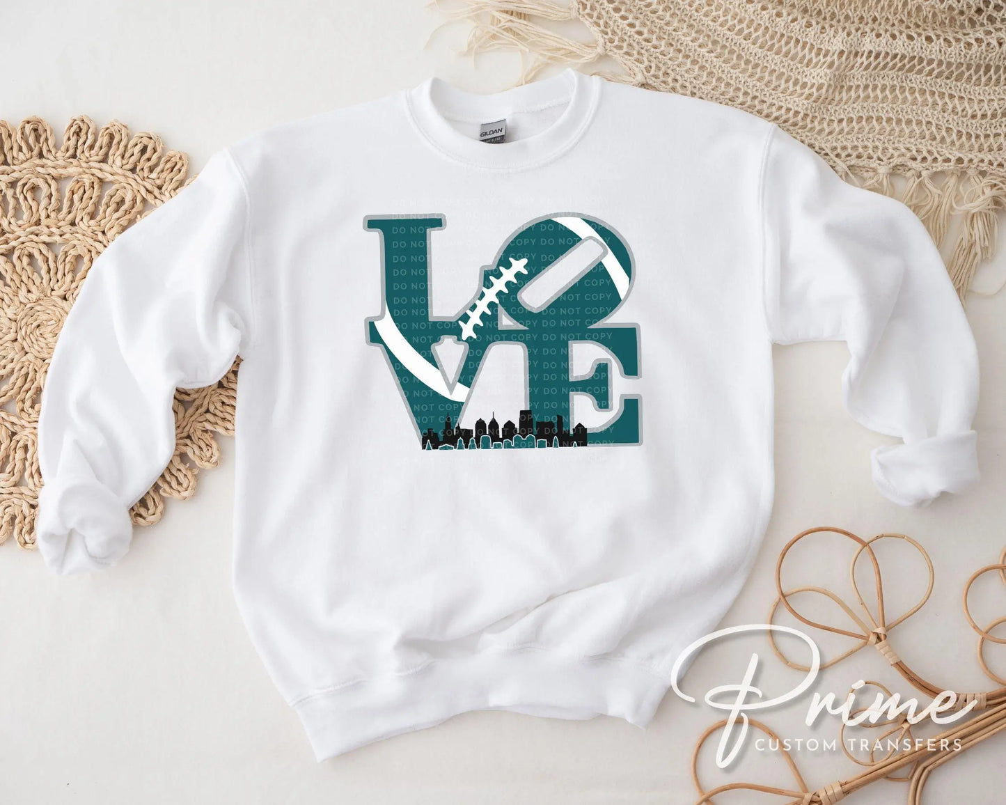 Football DTF Transfer, Ready to Press, T-shirt Transfer, Heat Transfer, Direct to Film, Sports Fan, Philly, Game Day, Philadelphia Football