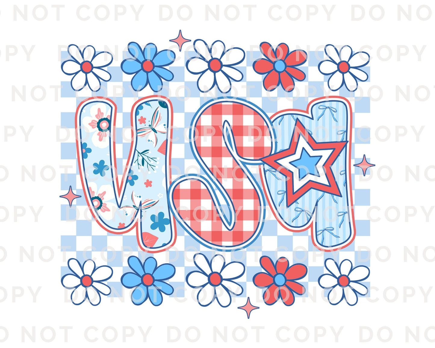 4th of July DTF Transfers, Ready to Press, T-shirt Transfers, Heat Transfer, Direct to Film, Memorial Day, Patriotic, America, Preppy USA