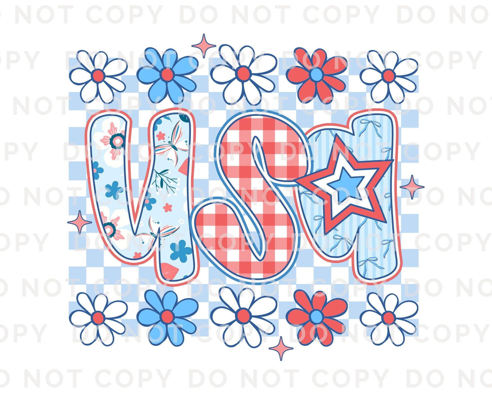 4th of July DTF Transfers, Ready to Press, T-shirt Transfers, Heat Transfer, Direct to Film, Memorial Day, Patriotic, America, Preppy USA