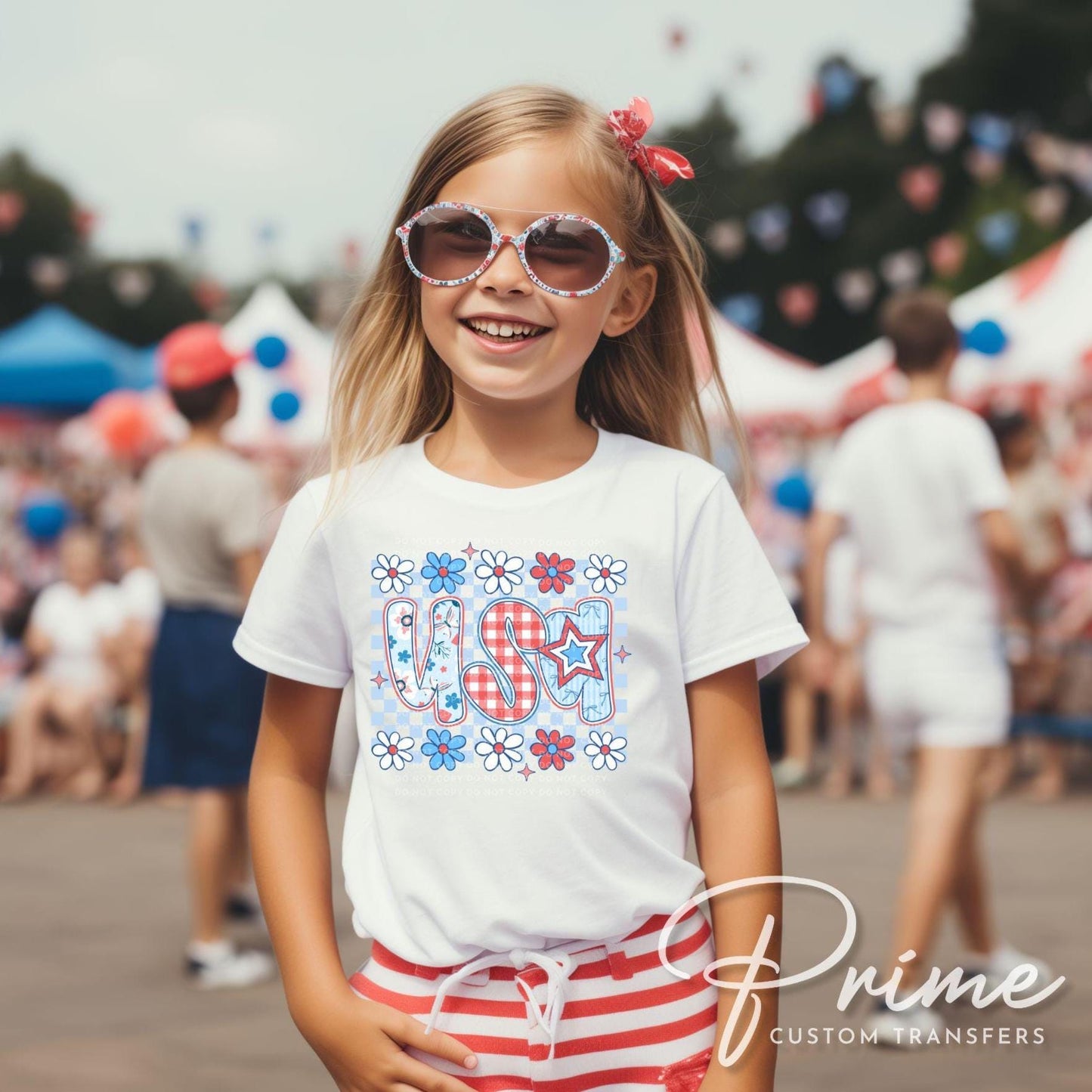 4th of July DTF Transfers, Ready to Press, T-shirt Transfers, Heat Transfer, Direct to Film, Memorial Day, Patriotic, America, Preppy USA