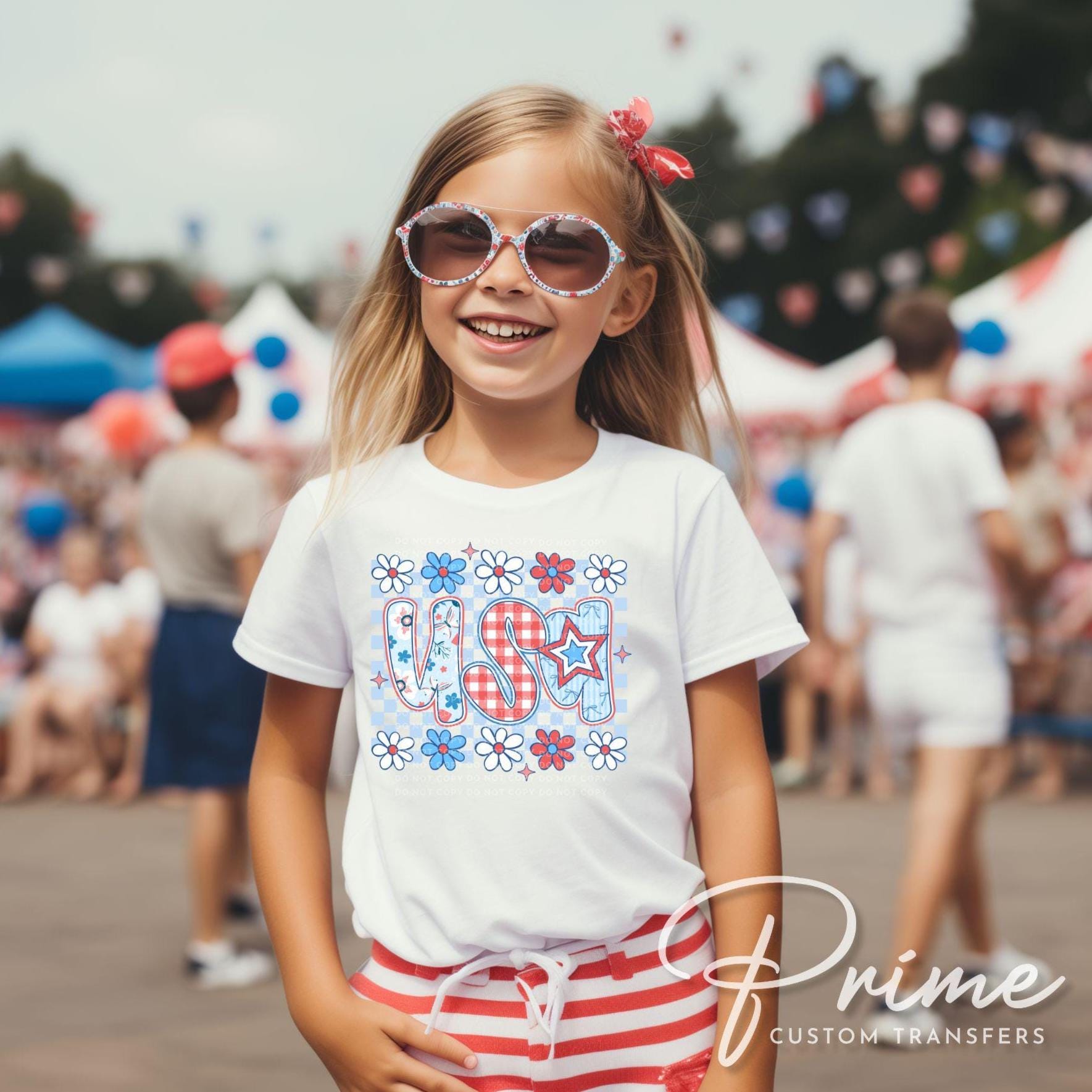 4th of July DTF Transfers, Ready to Press, T-shirt Transfers, Heat Transfer, Direct to Film, Memorial Day, Patriotic, America, Preppy USA