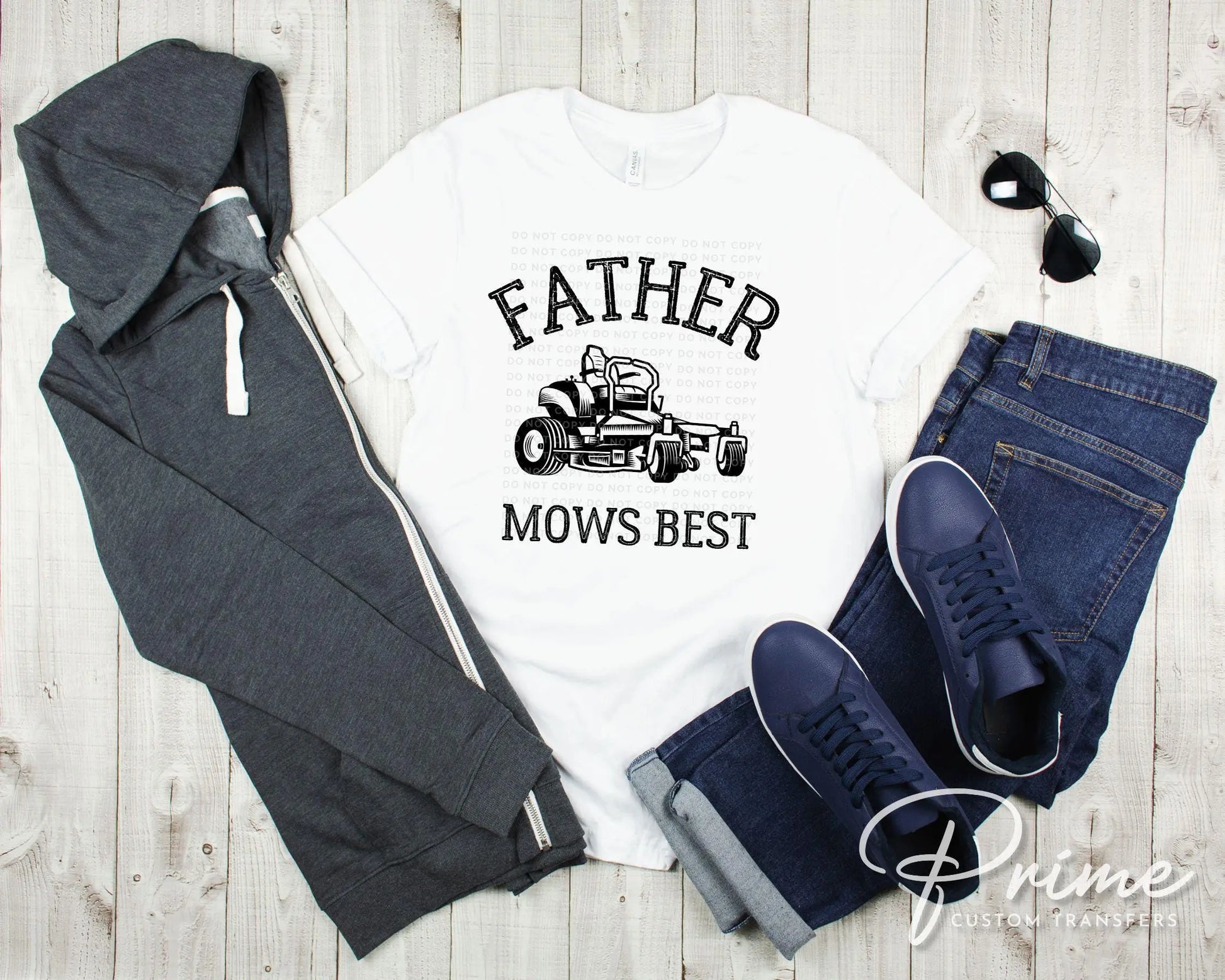 Father's Day DTF Transfer, Ready to Press, T-shirt Transfer, Heat Transfer, Direct to Film, Funny Dad Jokes, Gift for Dad, Father Mows Best