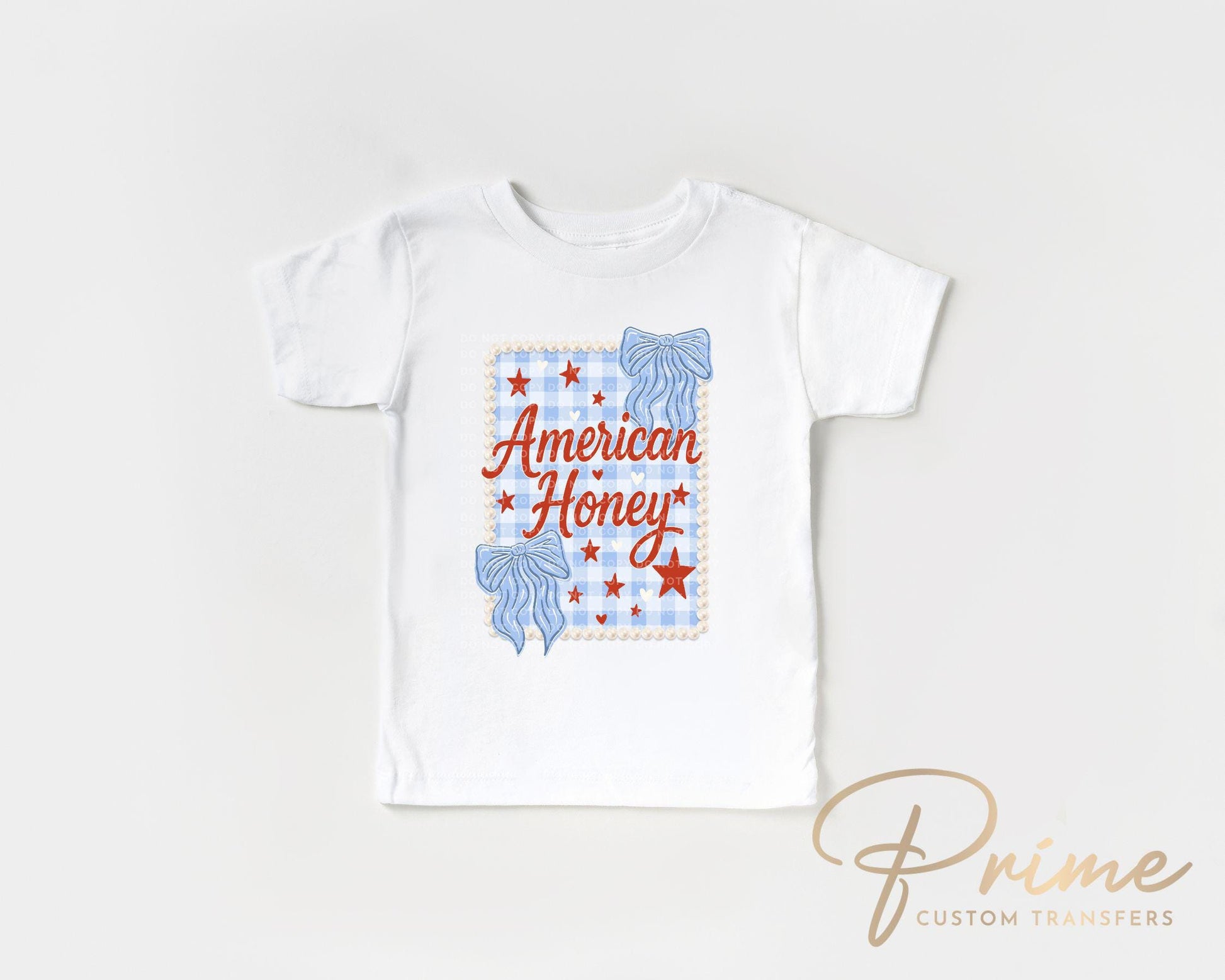 4th of July DTF Transfer, Ready to Press, T-shirt Transfers, Sublimation, Direct to Film, Ribbon, Bows, Coquette Faux Lace, American Honey