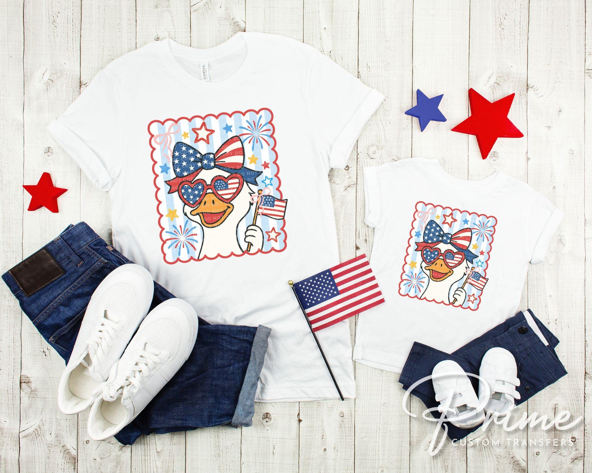 4th of July DTF Transfer, Ready to Press, Sublimation Transfer, Heat Transfer, Direct to Film, Patriotic Shirt, Independence Day, Mama Goose