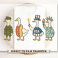 4th of July DTF Transfer, Ready to Press, Sublimation Transfer, Heat Transfer, Direct to Film, Summer, USA, Funny, Patriotic Silly Goose