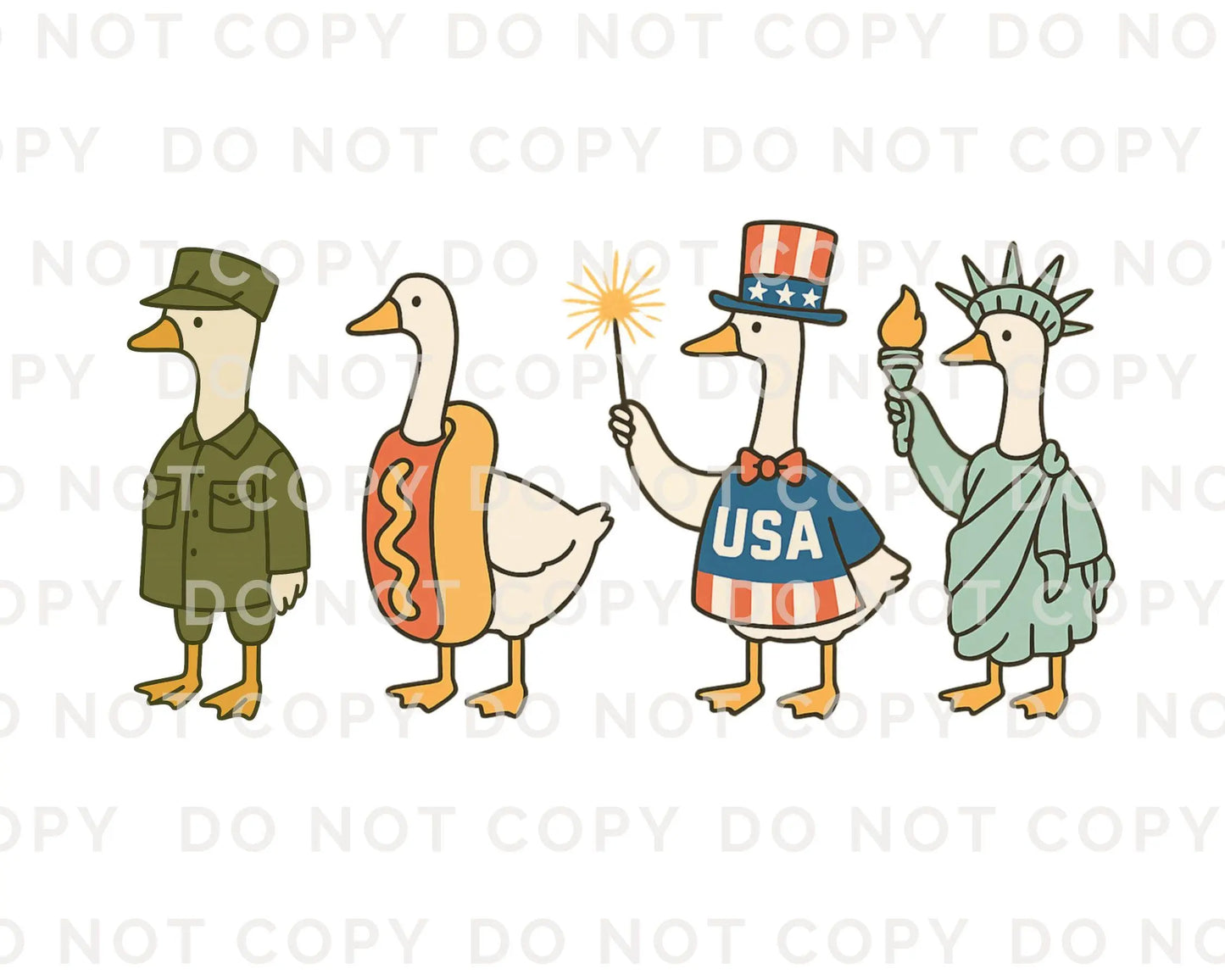 4th of July DTF Transfer, Ready to Press, Sublimation Transfer, Heat Transfer, Direct to Film, Summer, USA, Funny, Patriotic Silly Goose