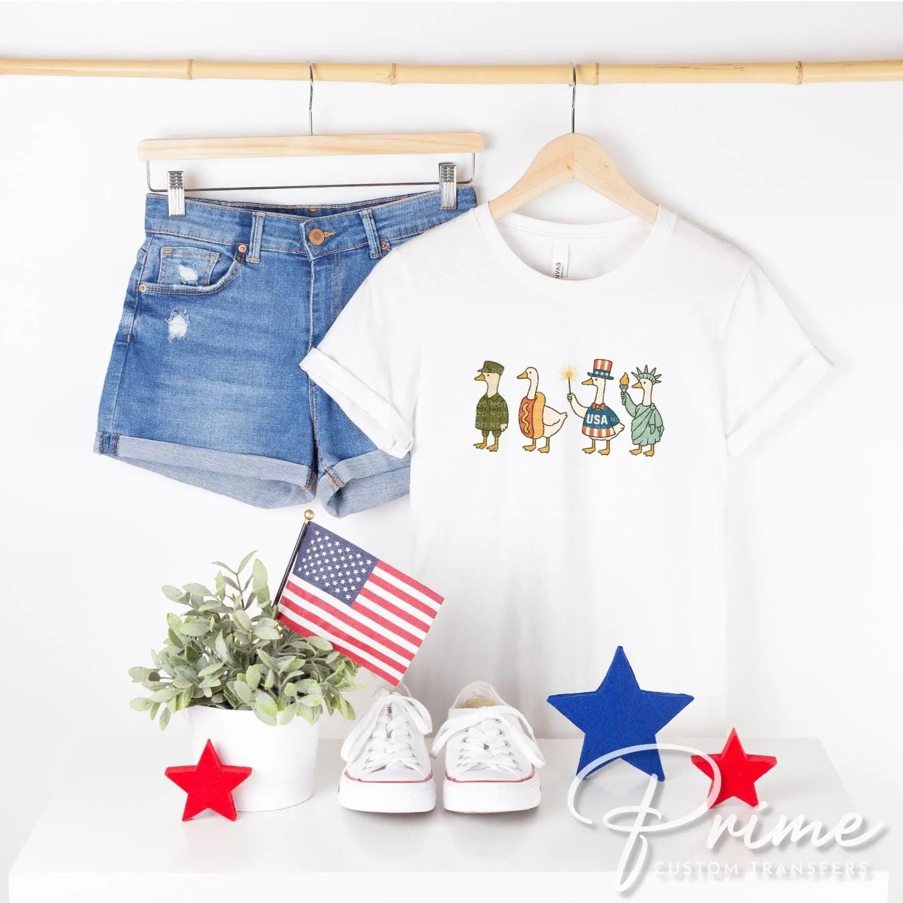 4th of July DTF Transfer, Ready to Press, Sublimation Transfer, Heat Transfer, Direct to Film, Summer, USA, Funny, Patriotic Silly Goose