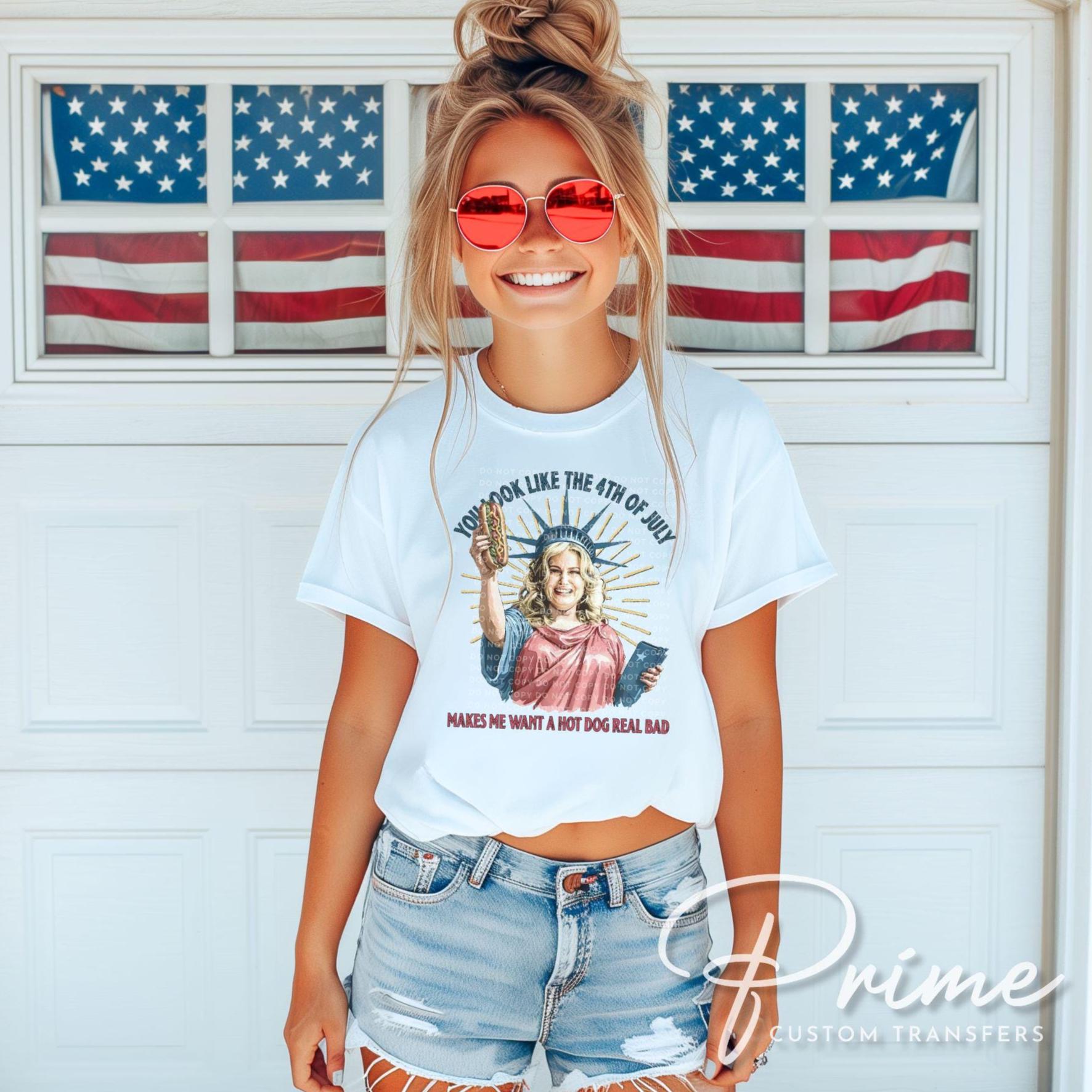 You Look Like the 4th of July DTF Transfer, Ready to Press, Sublimation Transfer, Direct to Film, Meme, USA, Funny Quote, Trendy, Viral