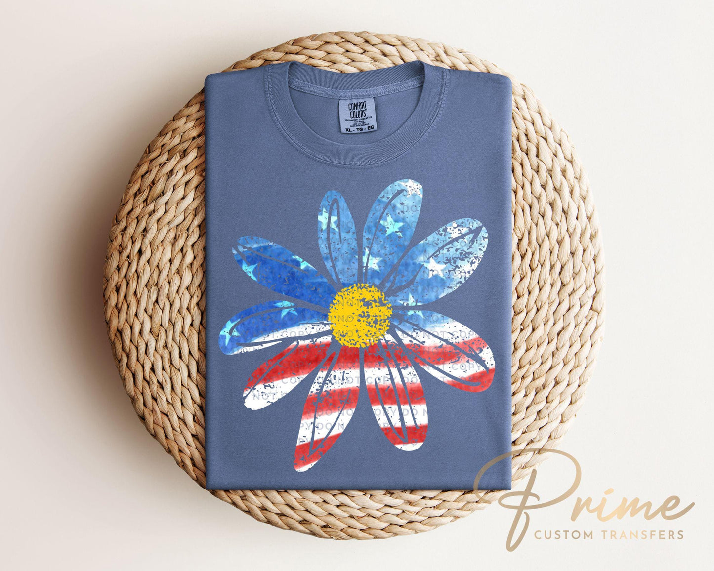 4th of July DTF Transfers, Ready to Press, Sublimation Transfers, Heat Transfer, Direct to Film, Memorial Day, Flag, Trendy, Viral, Flower