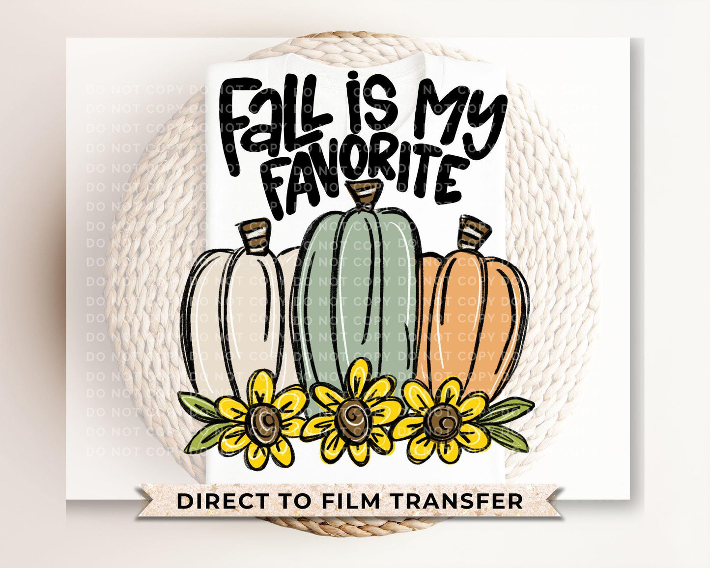 Fall DTF Transfer, Ready to Press, Sublimation Transfer, Heat Transfer, Direct to Film, Autumn, Doodle, Pumpkin Patch, Sunflowers, Colorful