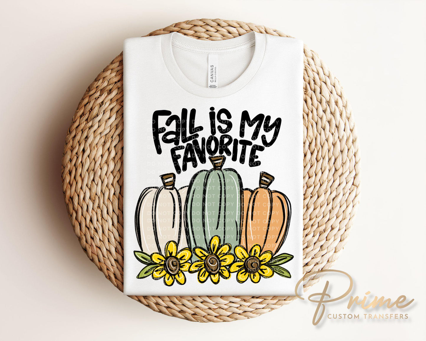 Fall DTF Transfer, Ready to Press, Sublimation Transfer, Heat Transfer, Direct to Film, Autumn, Doodle, Pumpkin Patch, Sunflowers, Colorful