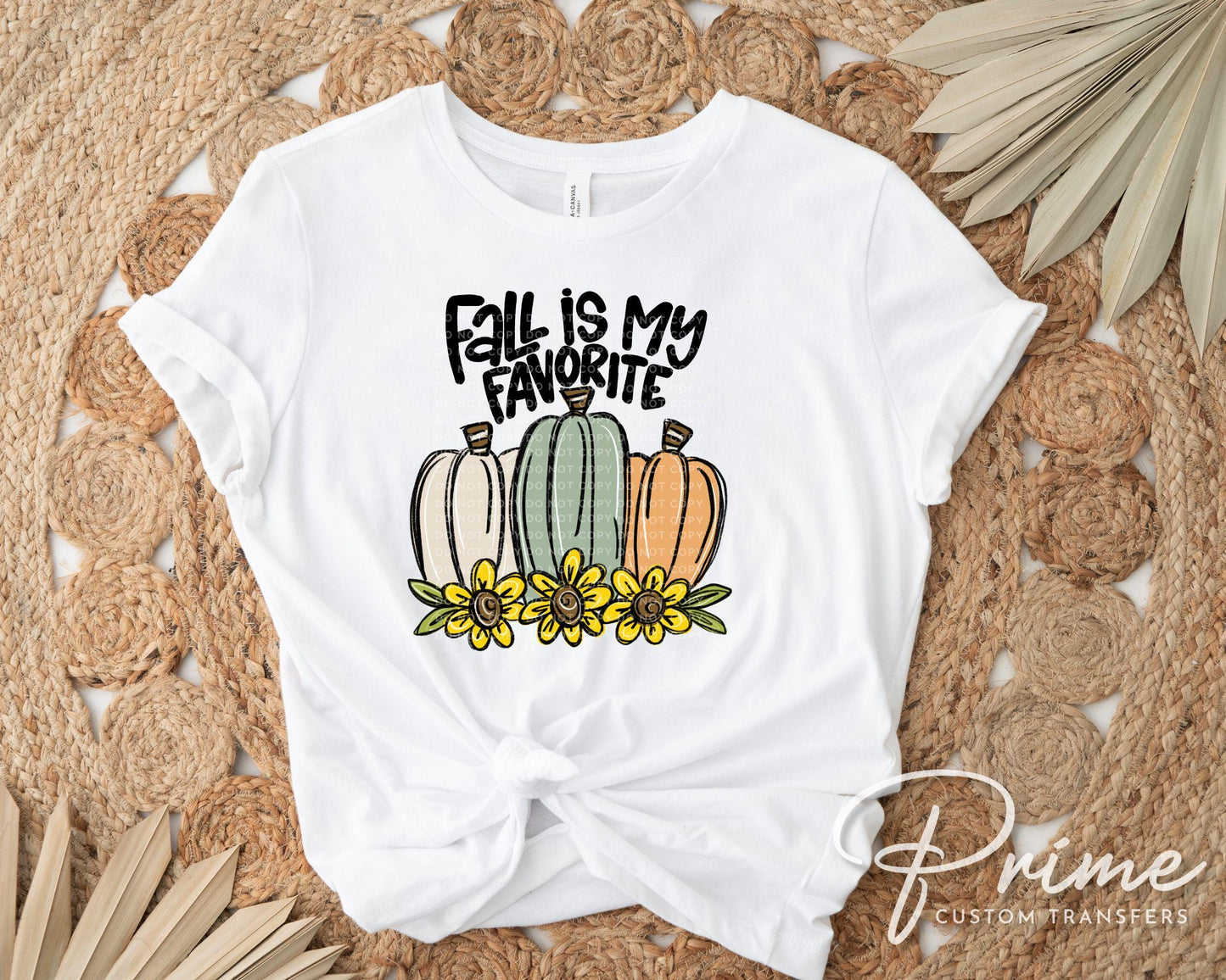 Fall DTF Transfer, Ready to Press, Sublimation Transfer, Heat Transfer, Direct to Film, Autumn, Doodle, Pumpkin Patch, Sunflowers, Colorful