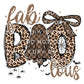 Fall DTF Transfers, Ready to Press, T-shirt Transfers, Heat Transfer, Direct to Film, Autumn, Ghost, Leopard, Cheetah, Coquette Fab Boo Lous