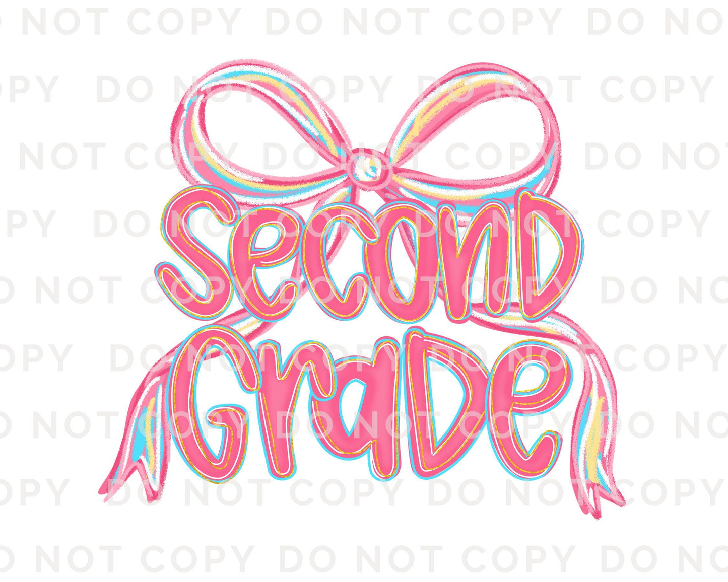 Back to School DTF Transfer, Ready to Press, T-shirt Transfer, Heat Transfer, Direct to Film, Coquette First Day Of School, Second Grade