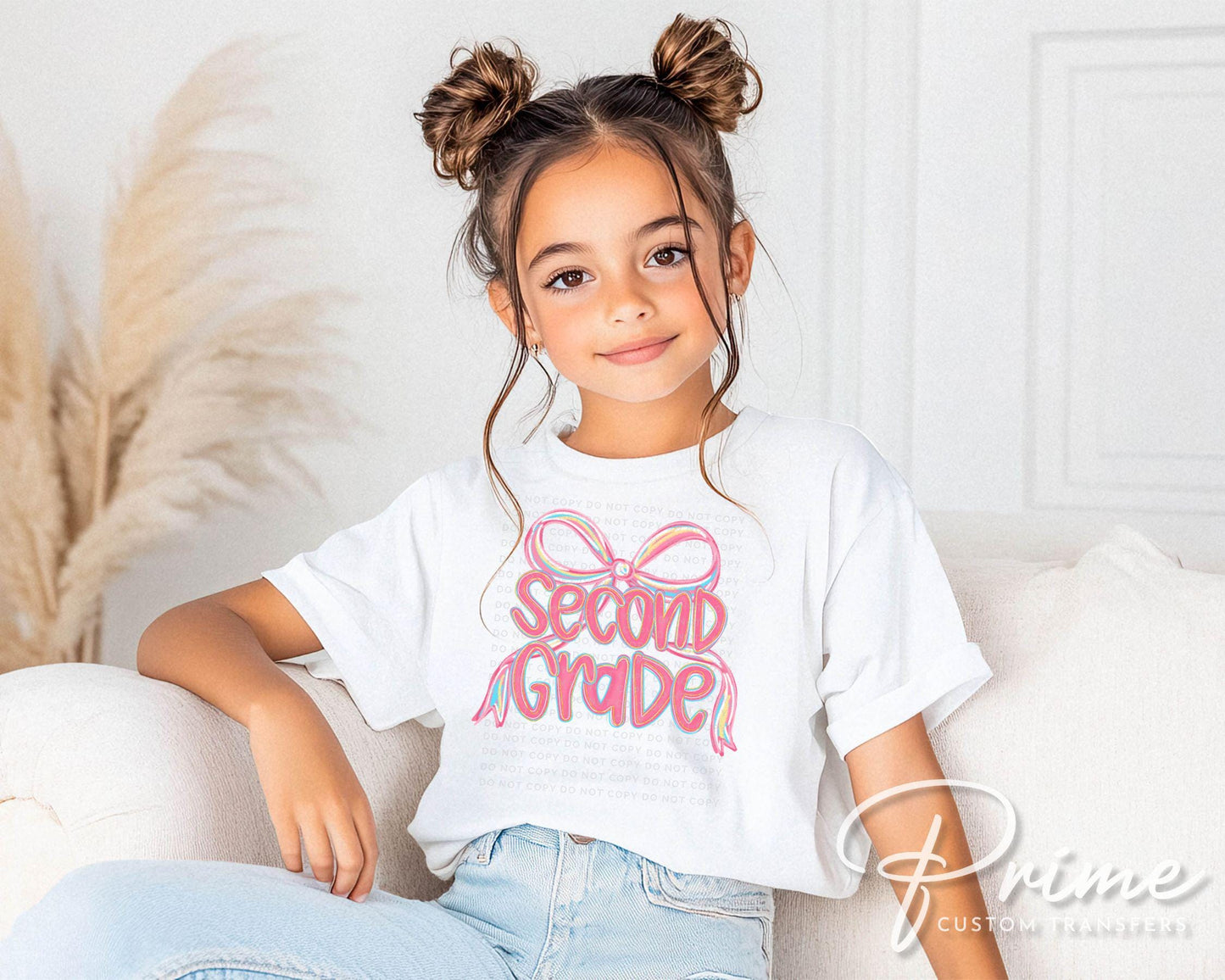 Back to School DTF Transfer, Ready to Press, T-shirt Transfer, Heat Transfer, Direct to Film, Coquette First Day Of School, Second Grade